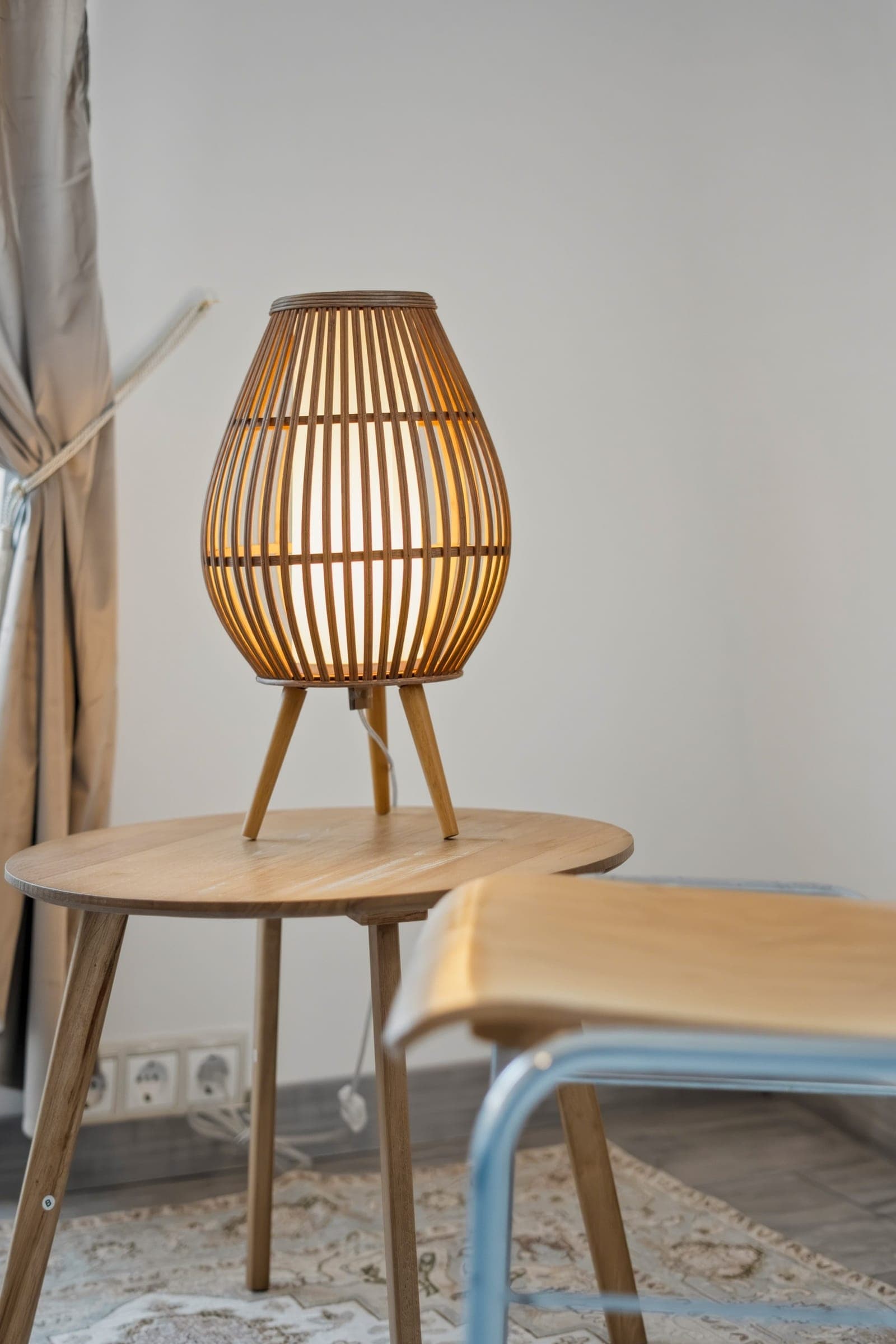 Handgefertigte Lampe im Detail